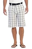 Gioberti Mens Plaid Shorts with Belt, 5 Pockets