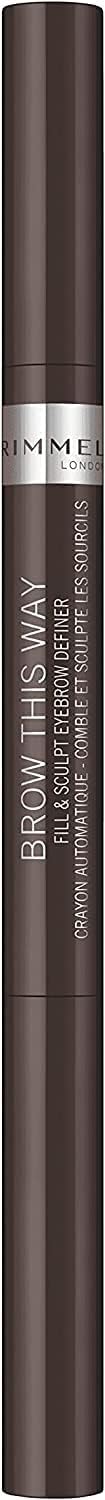 Rimmel Brow This Way Fill & Sculpt Eyebrow Definer Dark Brown #003