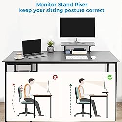 GreenForest Computer Home Office Desk with Monitor