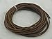 KONMAY 4.0mm Round Real Leather Cord, 10 Yards Dark Natural Leather String Cord for Jewelry Making, Necklaces, Bracelets and Crafting
