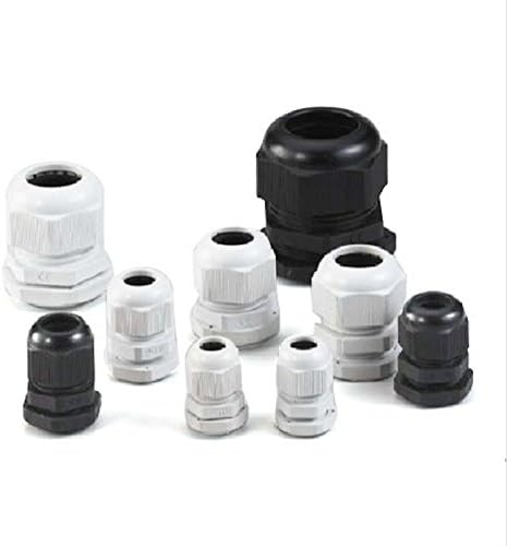 Cable Gland Suyep Nylon Plastic Waterproof Adjustable 3.5-50mm Cable Connectors Cable Gland Joints With Gaskets - PG7, PG9, PG11, PG13.5, PG16, PG19, PG21, 25, 29, 36, 42, 48, 63 Assortmen (PG Kit-26)