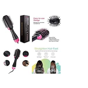 DAX One Step Hair Dryer & Volumizer,Hot Air Brush,3 in1 Styling Brush Styler, Negative Ion Hair Straightener Curler…