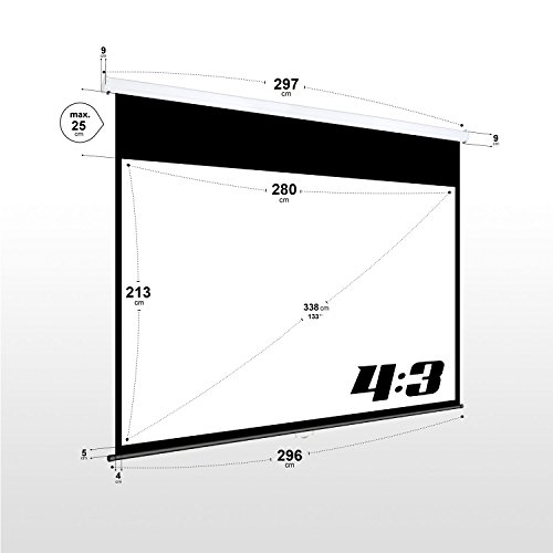 ESMART Economy EXR Rollo-Leinwand 217 cm Bild 200 x 150 cm (98") | Format 4:3 | Heimkino Beamer Projektionsleinwand Rollo Leinwand LCD LED – Bild 4