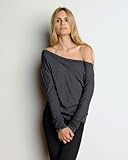 Bella + Canvas Women's Flowy Long Sleeve Off Shoulder Tee