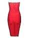 meilun Women's Strapless Bandage Dress Cocktail Bodycon Dress