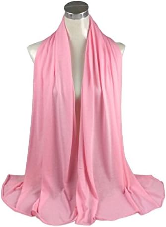 Elegance Collections Muslim Women's Jersey Hijab Khimar Soft Rectangle One Size (pink)
