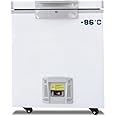 HNZXIB -86° Ultra-Low Temp Freezer for Sample Storage (28L), -136℉ ULT Fridge for Scientific Research, Extreme-Cold Laboratory Deep-Freeze Chamber, Cryogenic Biomedical Storage Refrigerator