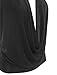 LE3NO Womens Lightweight Sexy Low Cut Halter Top with Stretch,Medium,L3NWT371_BLACK