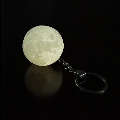 LED Moon Light Keychain, 3D Printing Key Chain, Car Key Chain