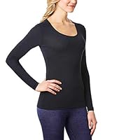 Heat Womens Medium Weight Base Layer Shirt, Small, Black