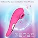 Clitoral Nipple Sucking Vibrator, Enlove, Clit Vibrators Clitoris Stimulator with 10 Suction & Vibration Patterns, Adults Sex Toys for Women Couples, Rose Red