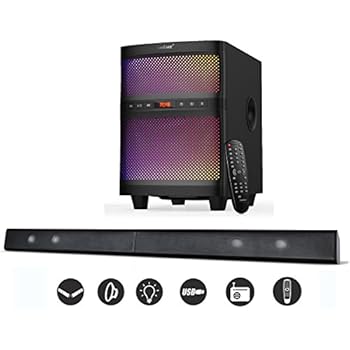 monster soundbar with lights