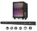 LuguLake Soundbar, 2.1 Channel TV Sound bar System with Subwoofer, Bluetooth, Composable Floor Speaker, Adjustable LED Lights, FM Radio, USB Reader, Remote Control
