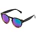 Vintage Inspired Mirror Lens Round Horned Rim Frame Retro Sunglasses