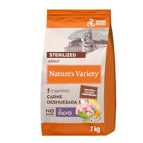 Natures Variety No Grain Pienso para Gatos Esterilizados con Pavo - 7kg
