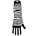 Leg Avenue White Black Stripe Gothic Arm Warmers Gloves Anime Cosplay Punk Pinup Dance
