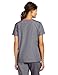 WonderWink Women's Charlie 5 Pocket Y-Neck Wrap Top, Pewter, Large