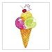 Watercolor Ice Cream Cone Napkins