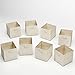 Home-Complete Storage Cubes - 8-Piece Collapsible Storage Bin Set for Shelves - For Organizing the Home, Office, Playroom, and Nursery (Beige)