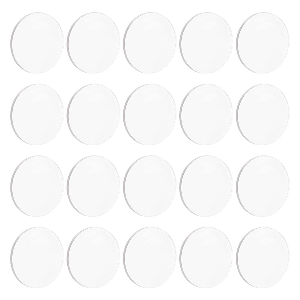 FINGERINSPIRE 60 Pcs Clear Circles Acrylic Sheet 30mm Circular Miniature Bases 2mm Thick Blanks Action Figure Display Base Round Acrylic Base for Miniatures Wargame Holiday Craft Keychain