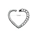 16g Clear/Pink Cubic Zirconia Heart Surgical Steel Daith Tragus Cartilage Earring piercing (Blue)