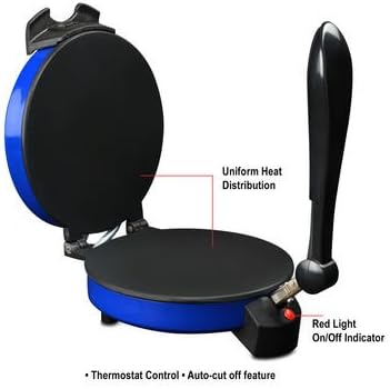 The Kitchen Queen Non Stick Roti & Khakra Maker (Blue, 28 x 20 x 19 cm)