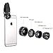 Flykul HD Phone Camera Lens Kit, Universal 5 In 1 Camera Phone Lens Phone Lens Kit - Fisheye Lens, 2 in 1 Macro Lens & Wide Angle, CPL Lens, Telephoto Lens, Universal Clip Lens Kit for Smart Phone