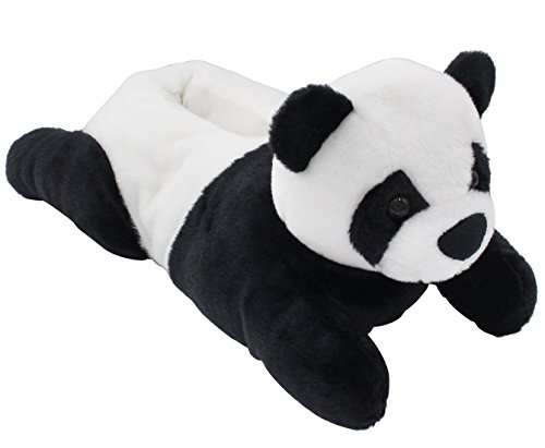 UltraIdeas Fun Stuffed Animal Series Soft Warm Premium Plush Fuzzy Indoor Slippers for Kids & Adults (Small for Kids, Panda)