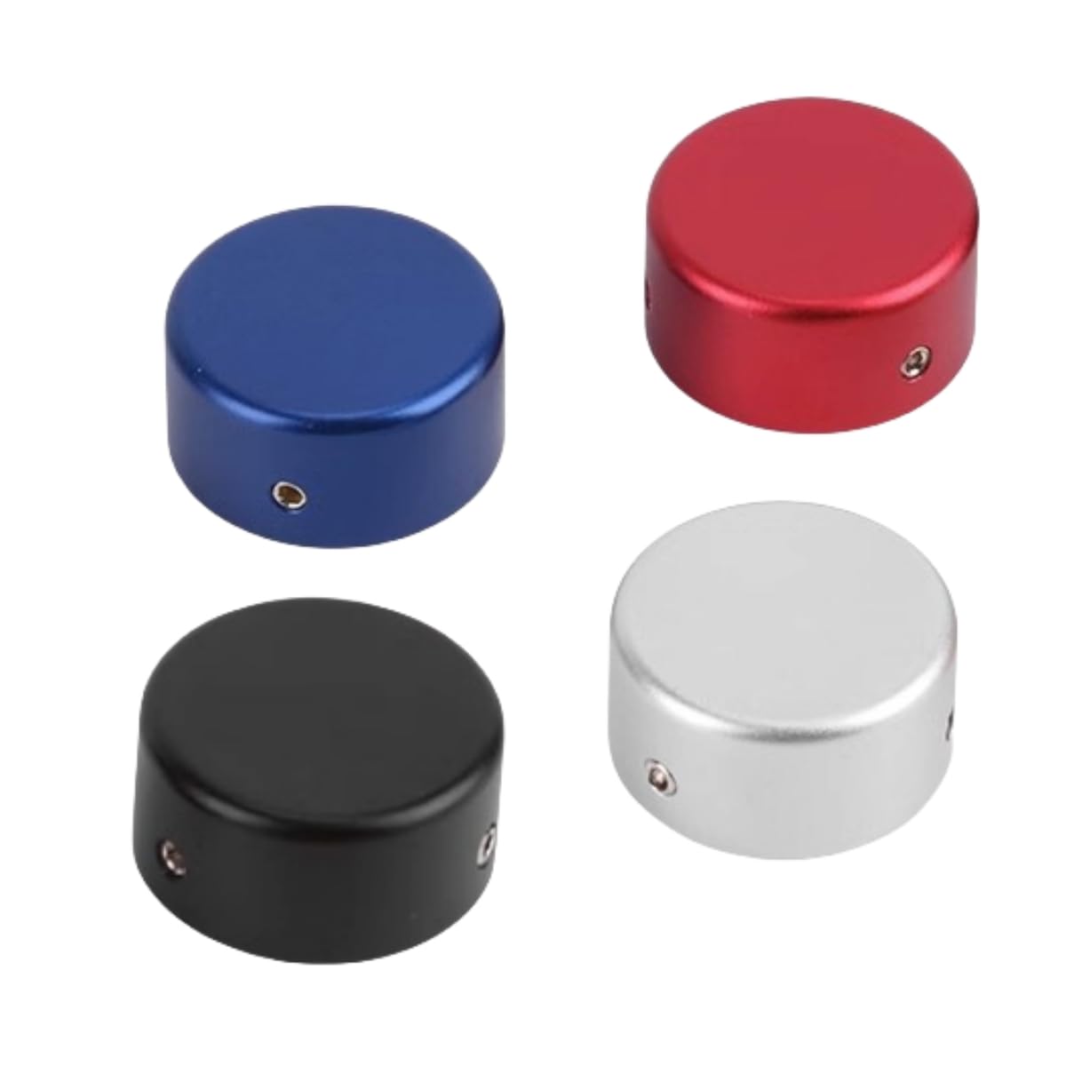 Guitar Foot Nail Cap - 4 Pack Aluminum Alloy Effect Pedal Pad Cover, Footswitch Toppers Knobs, Tools Parts for Guitar Pedals