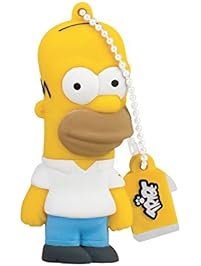 Tribe FD003401 The Simpsons Springfield Pendrive Figure 8 GB Funny USB Flash Drive 2.0 Memory Stick Data Storage, Keyholder Key Ring, Homer Simpson, Yellow