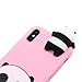 iPhone X Case, Umiko(TM) 3D Cartoon Animals So Cute Lovely We Bare Bears Panda Grizzly Soft Silicone Case Cover for Apple iPhone X iPhone 10 (2017) Girls, Pink