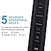 Ovonni Sonic Electric Toothbrush with 2 Replacement Heads, Rechargeable and IPX7 Waterproof Toothbrush with 5 Optional Modes and Travel Case Black