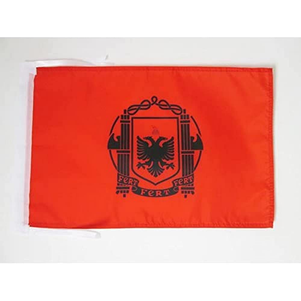 AZ FLAG - Albanian Kingdom 1939-1944 Flag - 18'' x 12'' - 100% Polyester Greater Albania Small Banner with Two Cords - Fade Resistant - Vivid Colors - 18x12 in - 45x30 Cm — image 1