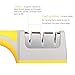 Koolife Knife Sharpener with 3 Stage Sharpening System for Steel,Ceramic and Pocket knives,Yellow