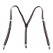 HDE Solid Color Y-Back Suspenders Skinny Adjustable Elastic Shoulder Strap - 1/2