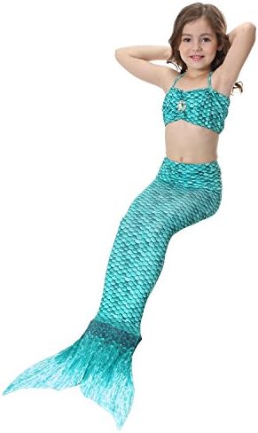 Newfeeling Girl's Mermaid Tail Sea-maid Bikini 3Pcs Sets Swimsuit Bathingsuit