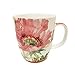 SVIV Curve New Bone China Coffee or Tea Mug, 16oz (Come to my Garden)