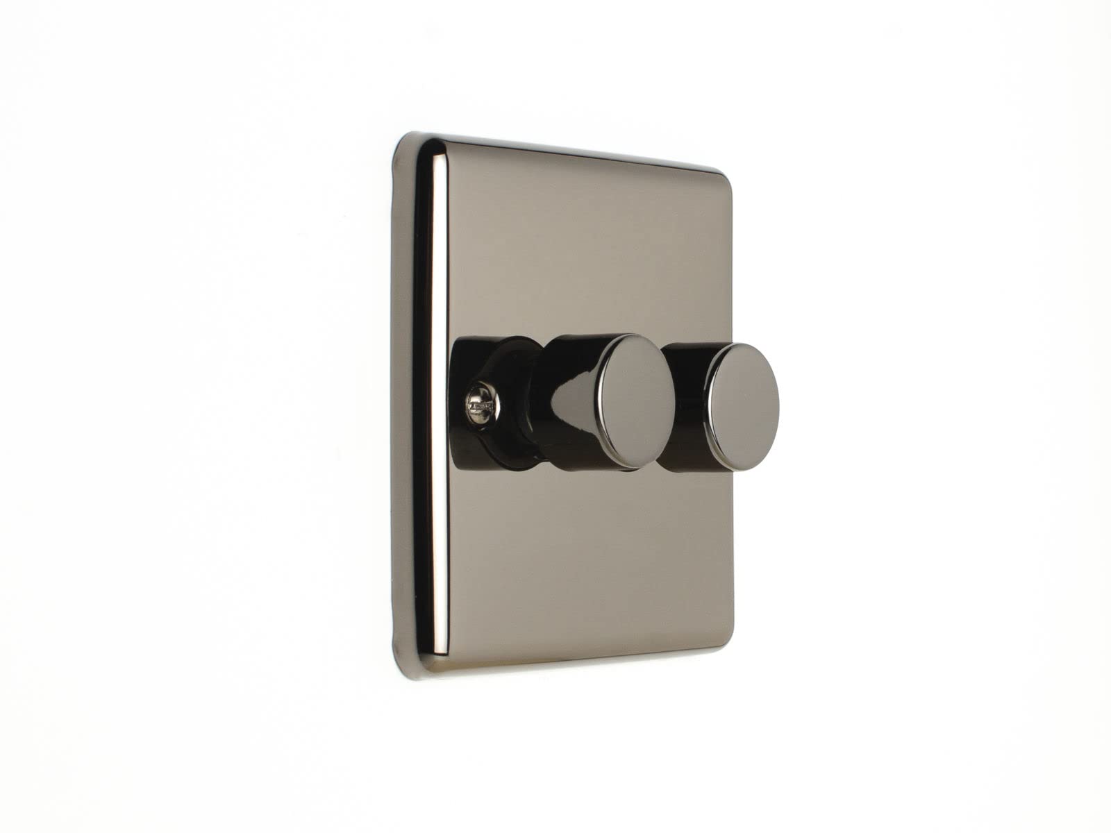 2 Gang 400W/LED 2Way Dimmer Switch Black Nickel Enhance Range