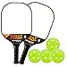 Rally Tyro 2 Pickleball 2 Player Paddle and Ball Set by PickleballCentral | Two (2) Rackets and Four (4) Balls | Advanced Composite Polypropylene Honeycomb Core and Fiberglass Face || Great Gift