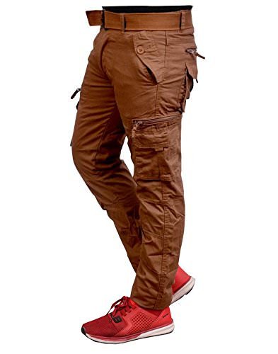 krystle men's cotton khakhi cargo pant