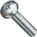 Steel Machine Screw, Zinc Plated Finish, Pan Head, Phillips Drive, 25mm Length, M6-1 Threads (Pack of 50)