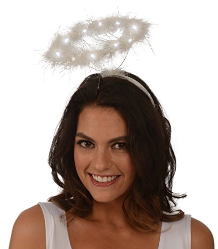 Light-Up Angel Halo Headband; White LED Angel Halo