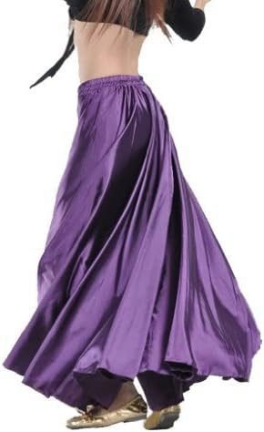 2018 Elegant Satin Belly Dance Maxi Skirt