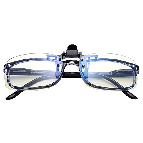 EYEGUARD 2 Pack Blue Light Filter Clipon Computer Gamer Glasses,UV