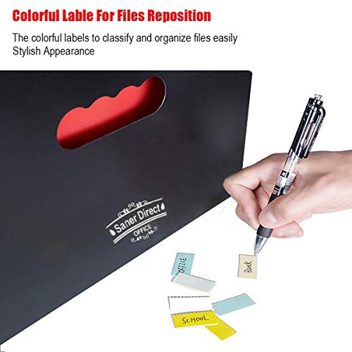 SanerDirect Expanding File Folders, 12 Pockets Multi-Color Accordion A4 Documents Bill Letter Organiser File, Plastic Portable Filling Storage with Big Capacity Expandable File with Cover - Thumbnail 5