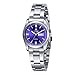 Women Date Day Clock Female Stainless Steel Watch Ladies Fashion Casual Wrist Watches Blue