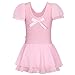 BAOHULU Girls Leotards Ballet DanceTutu Dress Ruffle Short Sleeve Activewear 3-14 Years