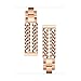 Wearlizer Compatible Fitbit Blaze Band Small Large Women Rose Gold, Lux Replacement Metal Bands Metal Frame Fitbit Blaze - Rose Gold