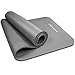 REEHUT 1/2-Inch Extra Thick High Density NBR Exercise Yoga Mat for Pilates, Fitness & Workout w/Carrying Strap (Grey)