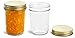 Nakpunar 6 pcs, 8 oz Mason Jars with Gold Lids for Jam, Honey, Wedding Favors, Shower Favors, Baby Foods, Canning, spices, Half Pint